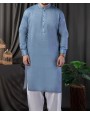 MEN SEMI FORMAL BLUE KURTA