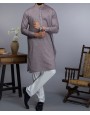 MEN SEMI FORMAL LIGHT BROWN KURTA