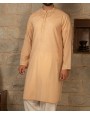 MEN EMBROIDERY SEMI FORMAL PEACH KURTA