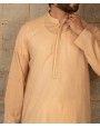 MEN EMBROIDERY SEMI FORMAL PEACH KURTA