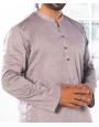 MEN PLAIN GREY KURTA