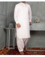 MEN KAMEEZ SHALWAR PLAIN WHITE