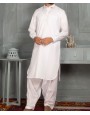 MEN KAMEEZ SHALWAR PLAIN WHITE