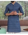 MEN KURTA CASUAL BLUE