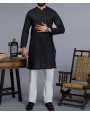 MEN CASUAL BLACK KURTA
