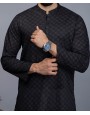 MEN CASUAL BLACK KURTA