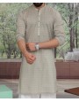 MEN  PRINTED BEIGE COLOR KURTA