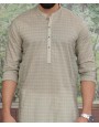 MEN  PRINTED BEIGE COLOR KURTA