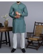 MEN CASUAL GREEN KURTA