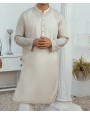 MEN PLAIN OFF WHITE KURTA
