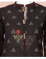 Black Triangle 1Pc Stitched Kurti