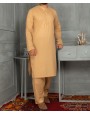 Men Kameez Shalwar Plain Khaki