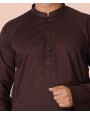 Men Kameez Shalwar Plain Chocolate
