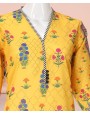 Bright Yellow 3 Pc Stitched Suit