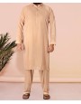 Men Kameez Shalwar Plain Peach