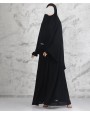 Rawda 2 Piece Set Abaya-Black