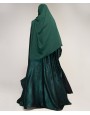 Metallic 3Pc Set Abaya- Emarald