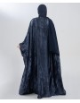 Metallic 3Pc Set Abaya-Denim
