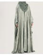 Metallic 3Pc Set Abaya-Lagoon