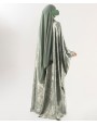 Metallic 3Pc Set Abaya-Lagoon