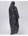 Marble 4 Pc Set Abaya - Black White