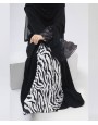 Strip 4 Pc Set Abaya - Black