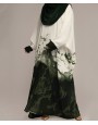 Smokey 4 Piece Set Abaya- Forest Green