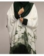 Smokey 4 Piece Set Abaya- Forest Green