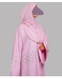 Web 3 Pc Set Abaya - Pink