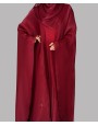 Daliya 4 Pc Set Abaya - Fire Berry
