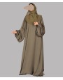 Farasha 3 Pc Set Abaya - Olive