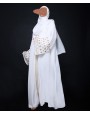 White Gold 3 Pc Set Abaya