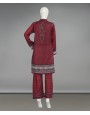 2 Piece Stitched Suit -Maroon