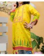 YELLOW MILES STITCHED 1PC KURTI