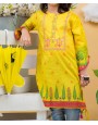 YELLOW MILES STITCHED 1PC KURTI