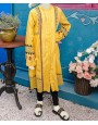DIAMOND YELLOW 1PC GIRLS TEEN STITCH KURTI