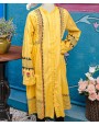 DIAMOND YELLOW 1PC GIRLS TEEN STITCH KURTI