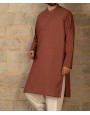 MEN KURTA PLAIN BROWN