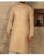 MEN KURTA PLAIN FAWN
