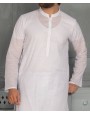 MEN KAMEEZ SHALWAR PLAIN WHITE