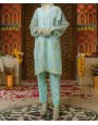 Organza 2Pc Stitched Suit-Green