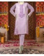 Organza 2Pc Stitched Suit-Purple