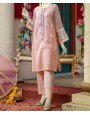 Organza 2Pc Stitched Suit-Peach