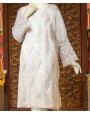 Organza 2Pc Stitched Suit-White