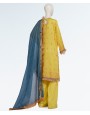 Sunshine Gold 3 Piece Stitched Suit