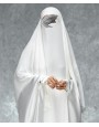 Fish Tail 2 Piece Set Abaya-White