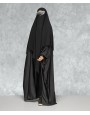Fish Tail 2 Piece Set Abaya-Black
