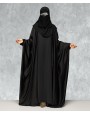 Saudi Style 3 Piece Set Abaya-Black