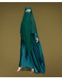 Fish Tail 2 Piece Set Abaya-Bottle Green