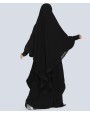 Maryam 2 Piece Set Abaya-Black